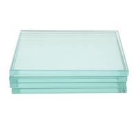 OATIPHO Glass Mixing Slab 4pcs, Thickened Glass Plate with Smooth Nonporous Surface, Precise Proportions and Reduces Material Waste, for Dental Filler in Clinical Operations