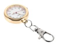 OATIPHO Golden Zinc Alloy Key Ring Watch for Students Featuring Precise Time and Supports Long-Term Use, Stylish Simple Appearance Unique Design as Women's Pocket Fob Watches for Exams