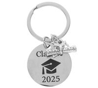 OATIPHO Graduation Keychain Stainless Steel Pendant Funny Keyring for High School College Graduates Portable Keychain for Graduation Season Unique Inspirational Decor