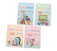 OATIPHO Grooved Handwriting Practice Book Set Bag and Pen, English Calligraphy Copybook for, Preschool Writing Training, Alphabet and Math Tracing Workbook