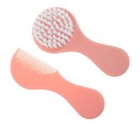 OATIPHO Hair Brush Set for Newborns Adorable Design Safe Daily Use Gentle Hair Essential Grooming Kit for Cute and Attractive Comb and Brush Set Pink