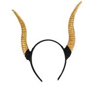 OATIPHO Halloween Sheep Horn Headband Gold Antelope Style Comfortable Costume Party Hair Accessory for Adults and One Fits All Secure Fit for Festivals and Cosplay