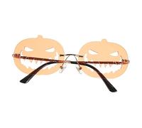 OATIPHO Halloween Themed Frameless Pumpkin Sunglasses for Parties Unique Photo Prop Stylish Eyewear for Events Durable Design for Unforgettable Moments