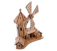 OATIPHO Handmade Windmill Kit DIY Science Experiment for Educational Stem Model Building with Mini House Enhances Spatial Reasoning Problem Solving Engineering Skills for Classroom and