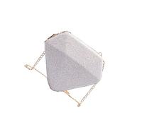 OATIPHO Heart Shaped Mini Sequins PU Crossbody Bag for Women Casual Chain Shoulder Purse White Glitter Handbag for Travel Gym Cosmetics Beach Daily Use