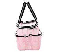OATIPHO Large Capacity Mesh Shower Bag Durable Toiletry Carrier with Lightweight Quick Dry Design for Outdoor Use Versatile Storage for Cosmetics Towels Swim Accessories Random Color