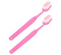 OATIPHO Large Soft Bristle Bath Brush 2pcs Set with Hanging Hook, Back Scrubber Shower Brush for Body Exfoliation and Deep Cleaning, Pink, Suitable for Men and Women Bath Supplies
