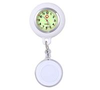 OATIPHO Lightweight and Material Face Silicone Pattern in Alloy Smiling Badge Reel Pocket Watch with Easy to Carry White Chic Fashion Style for Students