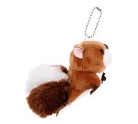 OATIPHO Luxurious Plush Squirrel Pendant Keychain Animal Plushie Toy Decorative Ornament Bag Pendant for Decor