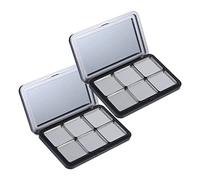 OATIPHO Magnetic Empty Makeup Organizer 2pcs Compact 6-pan Eyeshadow and Blush Storage Tray For-the-go Cosmetic Arrangement