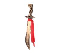 OATIPHO Medieval Style Plastic Sword with Leopard Design for Halloween Role Play and Pirate Cosplay Realistic Knight Prop for Parties and Performances and Adult Costume Accessory