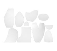 OATIPHO Memory Bear Sewing Template Set 10Pcs Acrylic Rulers Quilting Tool for DIY Craft Making Large 15-Inch Finished Size Suitable for Costume Sewing and Patterned Crafting