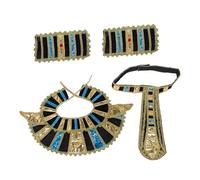 OATIPHO Men Egyptian Pharaoh Decoration Costume Accessory Belt Collar Cuffs Comfortable Inner Lining Lightweight Design