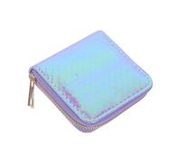 OATIPHO Mermaid Coin Purse Small Pu Wallet Zipper Change Holder for Girls and Women Purple Pattern Compact Coin Bag for Daily Use