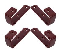 OATIPHO Metal Bunk Bed Hooks and Camper Use 4pcs with Noise-reducing Construction and Furniture-Friendly Coating, Coffee Colour Includes Screws for Easy Suitable for Home Rooms