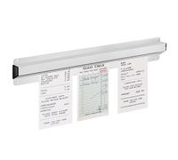 OATIPHO Metal Ticket Holder Restaurant Wall-Mounted Order Holder Strip for Convenient Organization in Kitchen and Business Use with Versatile Use and Silver Finish
