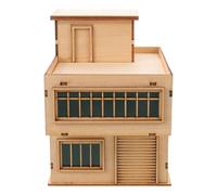 OATIPHO Miniature 3d Wooden House Model, Small Pre-assembled Cottage for Sand Table Diorama, Realistic Cabin Decoration for Hobbyists and Collectors, 4.3" X 4.1" X 3.2"