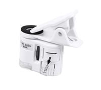 OATIPHO Mobile Phone Microscope with LED White Light 60x High Magnification Portable Mini Clip Magnifier Plastic Material with Battery Included for Smartphone Photography