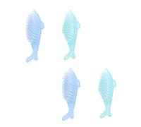 OATIPHO Multi-functional Dolphin Nail Brush Set 4pcs, Fingernail Cleaning Tools for Manicure and Dust Removal, Animal-shaped Nail Brushes for Home and Professional Use Random Color