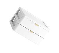 OATIPHO Multi Layer Drawer Type Makeup Storage Box Stylish White Organizer for Cosmetics Daily Essentials Durable for Home Office Study Use