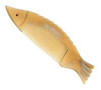 OATIPHO Natural Ox Horn Fish Shape Hair Comb Anti-static for Women Portable Hair Smoothing Styling Tool Handmade Variations Batch to Batch