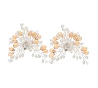 OATIPHO Pearl and Crystal Wedding Shoe Clips Removable Rhinestone Flower Buckles for Bridal Heels Elegant Detachable Charms for Womens Formal Events and Parties