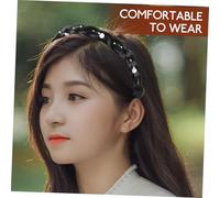 OATIPHO Pearl Fishbone Braided Headband for Women Lightweight Non-slip Hair Accessory with High Temperature Surface Natural Look Stylish Statement Headpiece for Everyday and Special