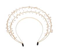 OATIPHO Pearl Hair Crown Lolita Crown Headpiece for Women Mother of Bride Hair Accessories Tiara Headband
