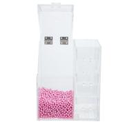 OATIPHO Pink Acrylic Makeup Brush Holder with Pearl Finish, Dust-proof and Sturdy Design, Modern Simple Style Multi-functional Brush Organizing Holder for Vanity Or Dressing Table