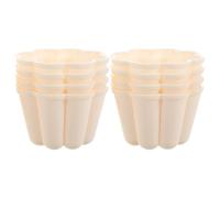 OATIPHO Plastic Jelly Moulds Set of 8 Flower Shaped Mini Baking Moulds for Puddings Egg Custards Cakes Multipurpose Dessert Molds Suitable for Freezing and Baking 3.15X3.15X1.97In