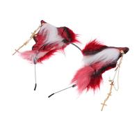 OATIPHO Plush Devil Bat Ear Chain Headband Halloween Hair Ornament Party Headpiece for Costume Carnivals and Masquerade with Fine Workmanship Durable Design