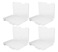 OATIPHO Portable A4 Document Organizer 4Pcs Plastic Storage Boxes for Filing Files, Receipts, and Scrapbook Paper