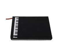 OATIPHO Portable A5 Piano Staff Paper Notebook with Pu Protective Cover, Compact Mini Executive Notepad for Music Notes and Business Meetings, Handheld Small Professional Writing Pad