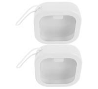 OATIPHO Portable Hair Accessories Organizer Cotton Pad Holder 2Pcs Compact Stackable Storage Box for Hair Ties Bobby Pins Cotton Buds Jewellery Daily Commutes and Short Trips