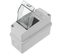OATIPHO Power Distribution Circuit Breaker Box 2 Way Ip65 Plastic Enclosure with Emergency Stop Button Cover for Outdoor and Industrial Applications