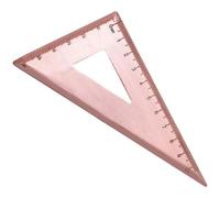OATIPHO Pure Copper Triangle Ruler Measuring Tool, 90 Degree Metal Drafting Triangle for Students, Vintage Handmade Copper Angle Clamp Ruler for Geometry and Crafting