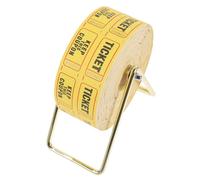 OATIPHO Raffle Ticket Set 1000 Yellow Tickets with Simple Stand Dispenser for Lottery, Event, and Party Drawings