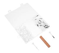 OATIPHO Replaceable Nail Brush Heads Set with Dual Ended Solid Wood Handle Durable Nail Polish Brushes for Clean Up Easy Replacement for Home and Professional Use Kit