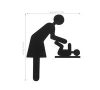 OATIPHO Restroom Diaper Sign Changing Station Sign 12x8inch Stainless Steel Sturdy Versatile Use for Restaurants and Private Parties Suitable for Mother