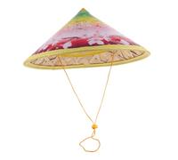 OATIPHO Retro Bamboo Woven Hat Fisherman's Sun Blocking Cap for Outdoor Exotic Adult Party Birthday Hat
