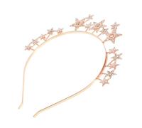 OATIPHO Rhinestone Star Headband for Women Rose Gold Embellished Hair Accessory with Sparkling Crystals Fashionable Glamorous Hairband for Parties Weddings and Daily Wear
