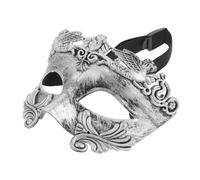 OATIPHO Roman for Men Half Face Costume Prop for Halloween Carnival and Themed Parties Classic Greek Design Comfortable Fit Durable Plastic