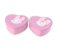 OATIPHO Rose-Shaped Soap Flower 2Pcs Set in Heart-Shaped Iron Box, Creative Mothers Day Present with 9 Rose Soaps Each, Gift for Bath and Shower Care Random Color Random Color