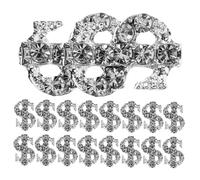 OATIPHO Sign Nail Charms 20pcs Silver 3d Rhinestone Nail Decorations for Women DIY Manicure Accessories Luxury