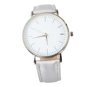 OATIPHO Silver Wristwatch Pu Material Retro Fashionable Design with High-Hardness Glass and Precise Timekeeping Unisex Couple Watch for Wedding and Anniversary