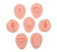 OATIPHO Simulated Facial Features Model in Silicone Realistic Nose Ear Mouth for Piercing Practice Teaching and Display Tool