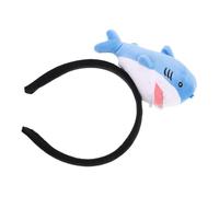 OATIPHO Sky Blue Shark Headband for Boy Girl Plush Animal Ears Hair Accessory for Halloween Christmas and Festivals Adorable Underwater Theme for Parties and Costumes