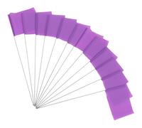 OATIPHO Small Flags for 50Pcs Purple Marker Flags for Lawn Irrigation Survey and Garden Landscape Marking