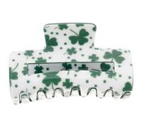 OATIPHO St Patrick's Day Shamrock Hair Claw Clip Small Green 3-Leaf Clover Hair Accessory for Women and Girls for Holiday Celebrations