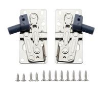 OATIPHO Stainless Steel 45-Degree Folding Cabinet Hinge 1 Pair for Kitchen Sink Cabinets Heavy Duty Under Sink Door Hinge with Buffer Function Quiet Close